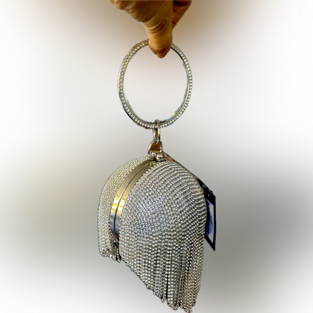 Badgley Mischa faux diamond ball evening Bag